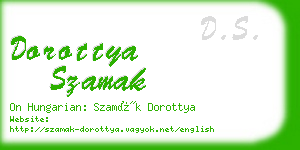 dorottya szamak business card